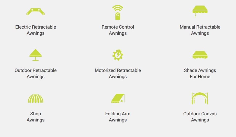 Types of awnings